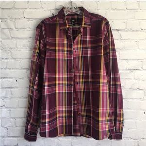 H&M Men’s Plaid Casual Button Down Shirt
